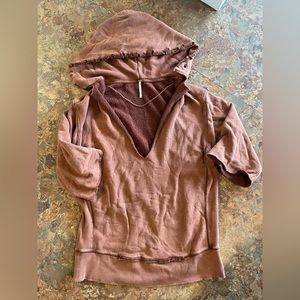 Free People Distressed Hoodie Medium